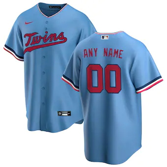 mens nike light blue minnesota twins alternate replica cust